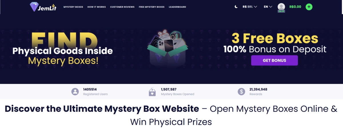 JemLit caixa misteriosa